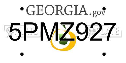 5PMZ927 Georgia License Plate