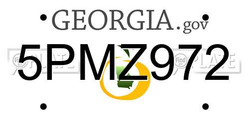 5PMZ972 Georgia License Plate