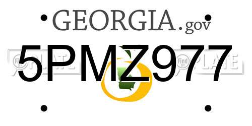 5PMZ977 Georgia License Plate