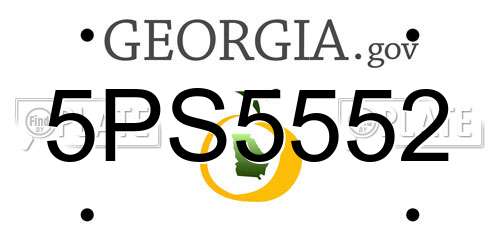 5PS5552 Georgia License Plate
