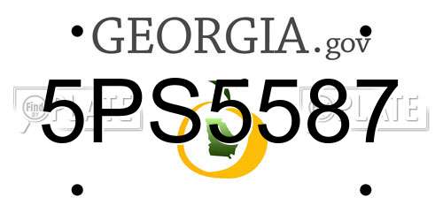 5PS5587 Georgia License Plate