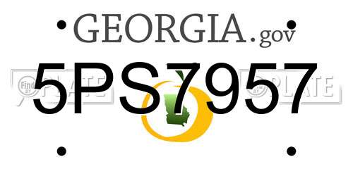 5PS7957 Georgia License Plate