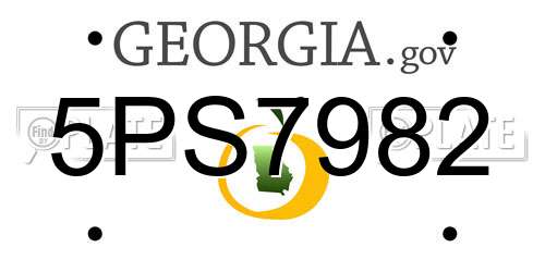 5PS7982 Georgia License Plate