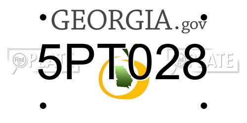 5PT028 Georgia License Plate