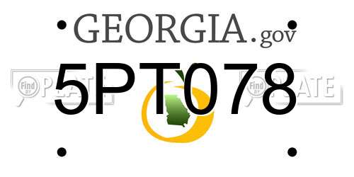 5PT078 Georgia License Plate