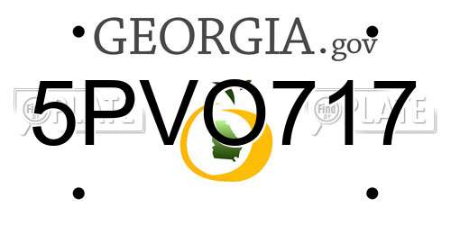5PVO717 Georgia License Plate