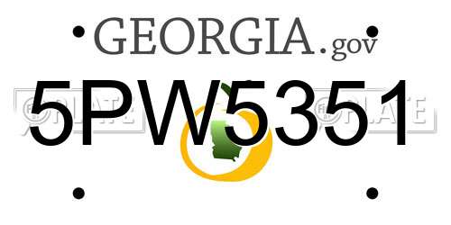 5PW5351 Georgia License Plate