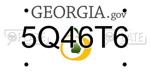5Q46T6 Georgia License Plate