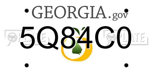 5Q84C0 Georgia License Plate