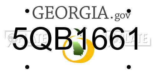 5QB1661 Georgia License Plate