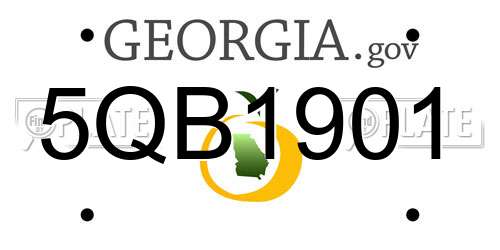 5QB1901 Georgia License Plate
