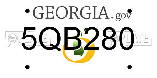 5QB280 Georgia License Plate