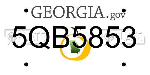 5QB5853 Georgia License Plate