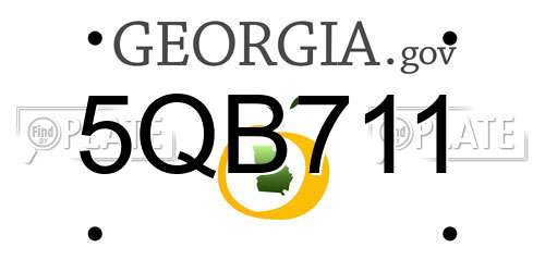 5QB711 Georgia License Plate