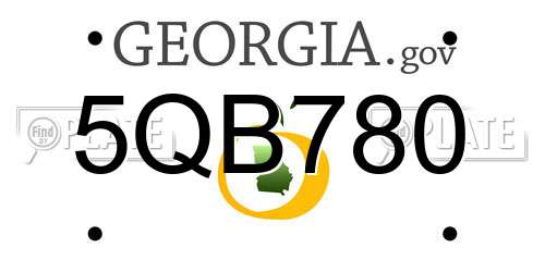 5QB780 Georgia License Plate