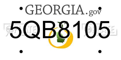 5QB8105 Georgia License Plate
