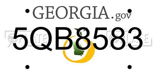 5QB8583 Georgia License Plate