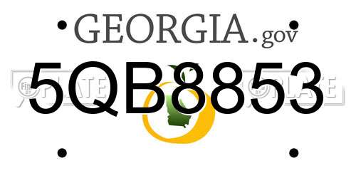 5QB8853 Georgia License Plate