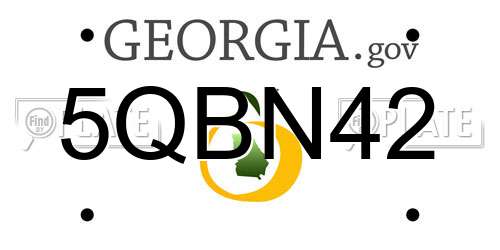 5QBN42 Georgia License Plate