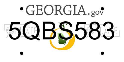5QBS583 Georgia License Plate