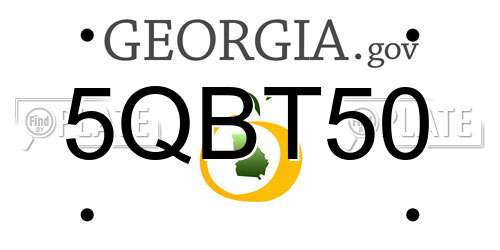 5QBT50 Georgia License Plate