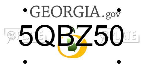 5QBZ50 Georgia License Plate