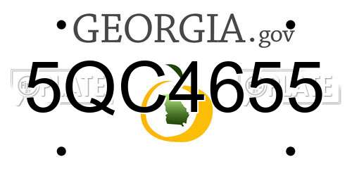 5QC4655 Georgia License Plate