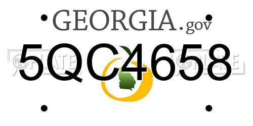 5QC4658 Georgia License Plate