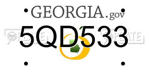 5QD533 Georgia License Plate