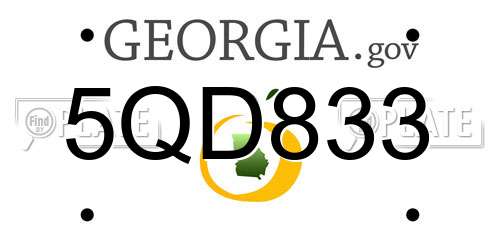 5QD833 Georgia License Plate