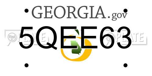 5QEE63 Georgia License Plate