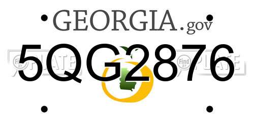 5QG2876 Georgia License Plate
