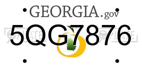5QG7876 Georgia License Plate