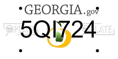 5QI724 Georgia License Plate