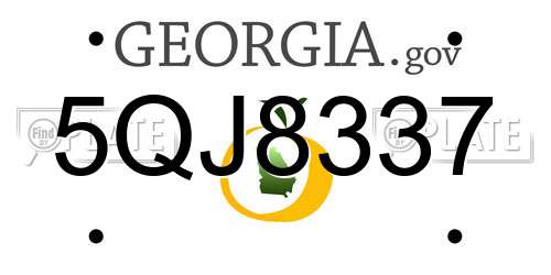 5QJ8337 Georgia License Plate