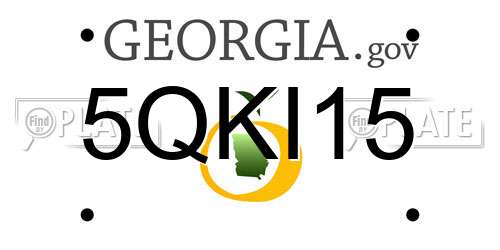 5QKI15 Georgia License Plate