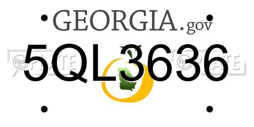 5QL3636 Georgia License Plate