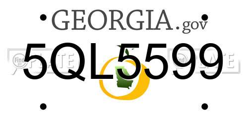 5QL5599 Georgia License Plate