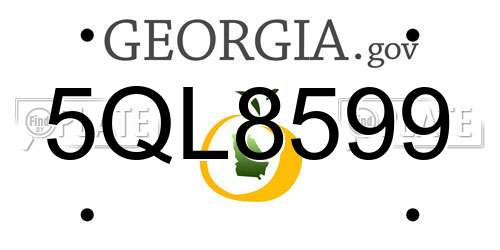 5QL8599 Georgia License Plate