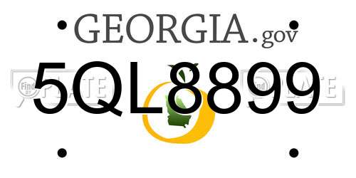 5QL8899 Georgia License Plate