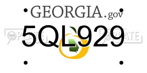 5QL929 Georgia License Plate