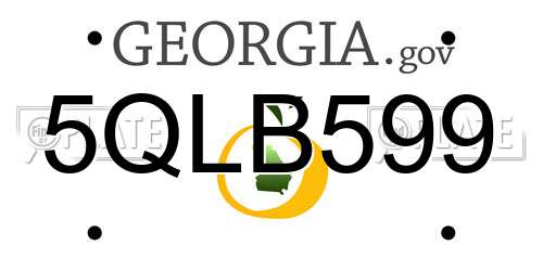 5QLB599 Georgia License Plate