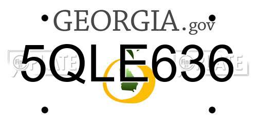 5QLE636 Georgia License Plate