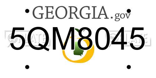 5QM8045 Georgia License Plate