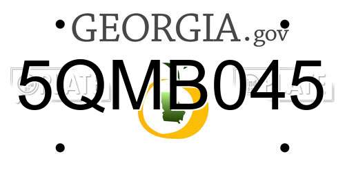 5QMB045 Georgia License Plate
