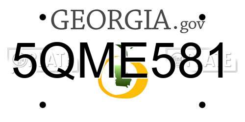 5QME581 Georgia License Plate