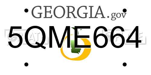 5QME664 Georgia License Plate