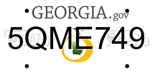 5QME749 Georgia License Plate