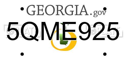 5QME925 Georgia License Plate