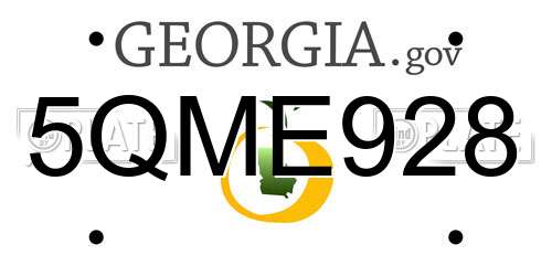 5QME928 Georgia License Plate